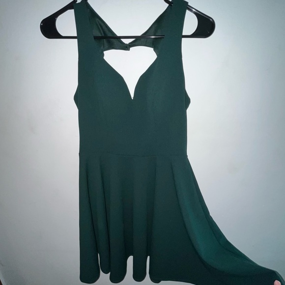 B Darlin Dresses & Skirts - B Darlin Dark Green Backless Dress